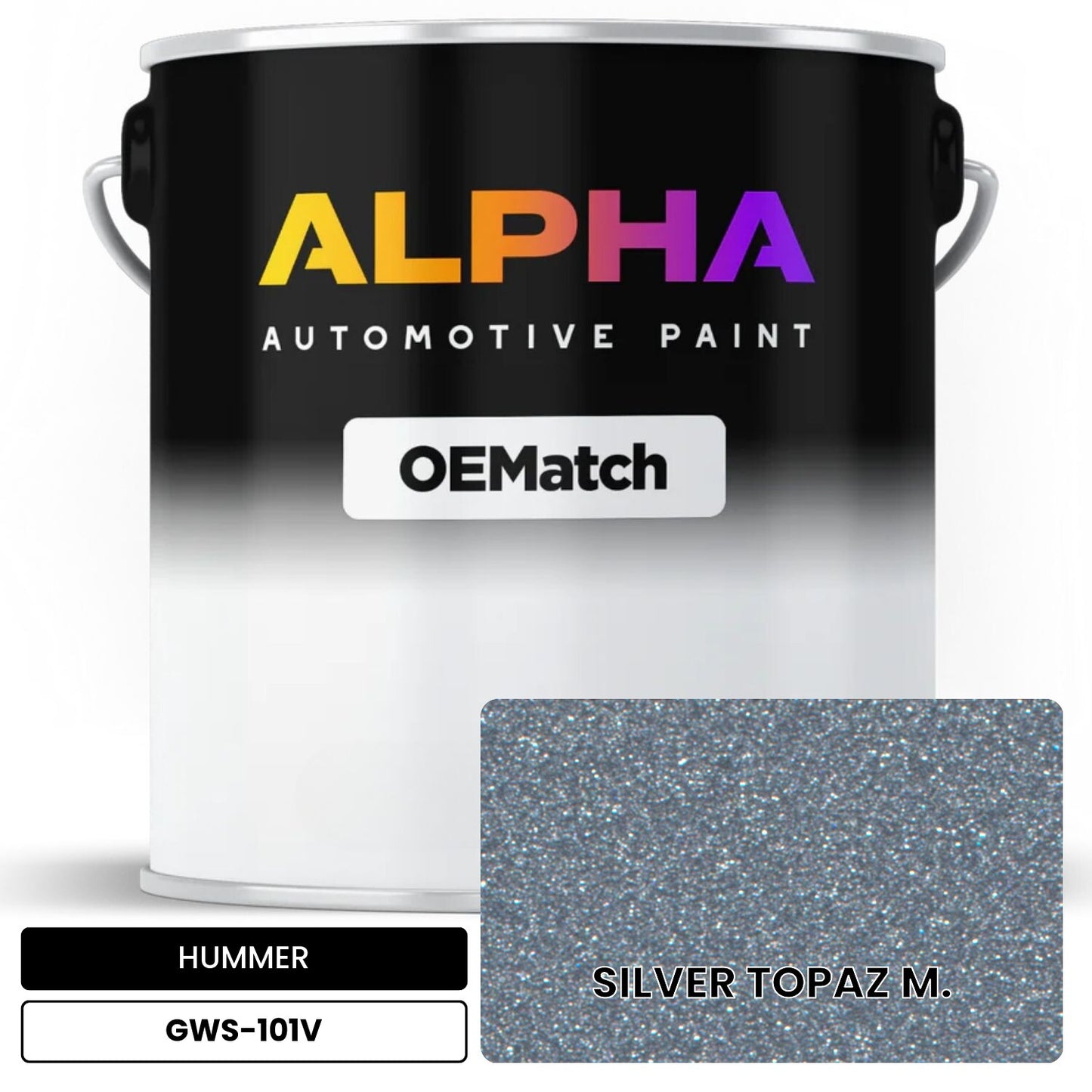 HUMMER SILVER TOPAZ M. GWS-101V OEMatch Basecoat