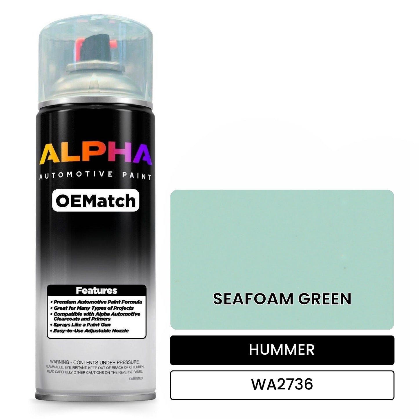 HUMMER SEAFOAM GREEN WA2736 OEMatch Spraycan