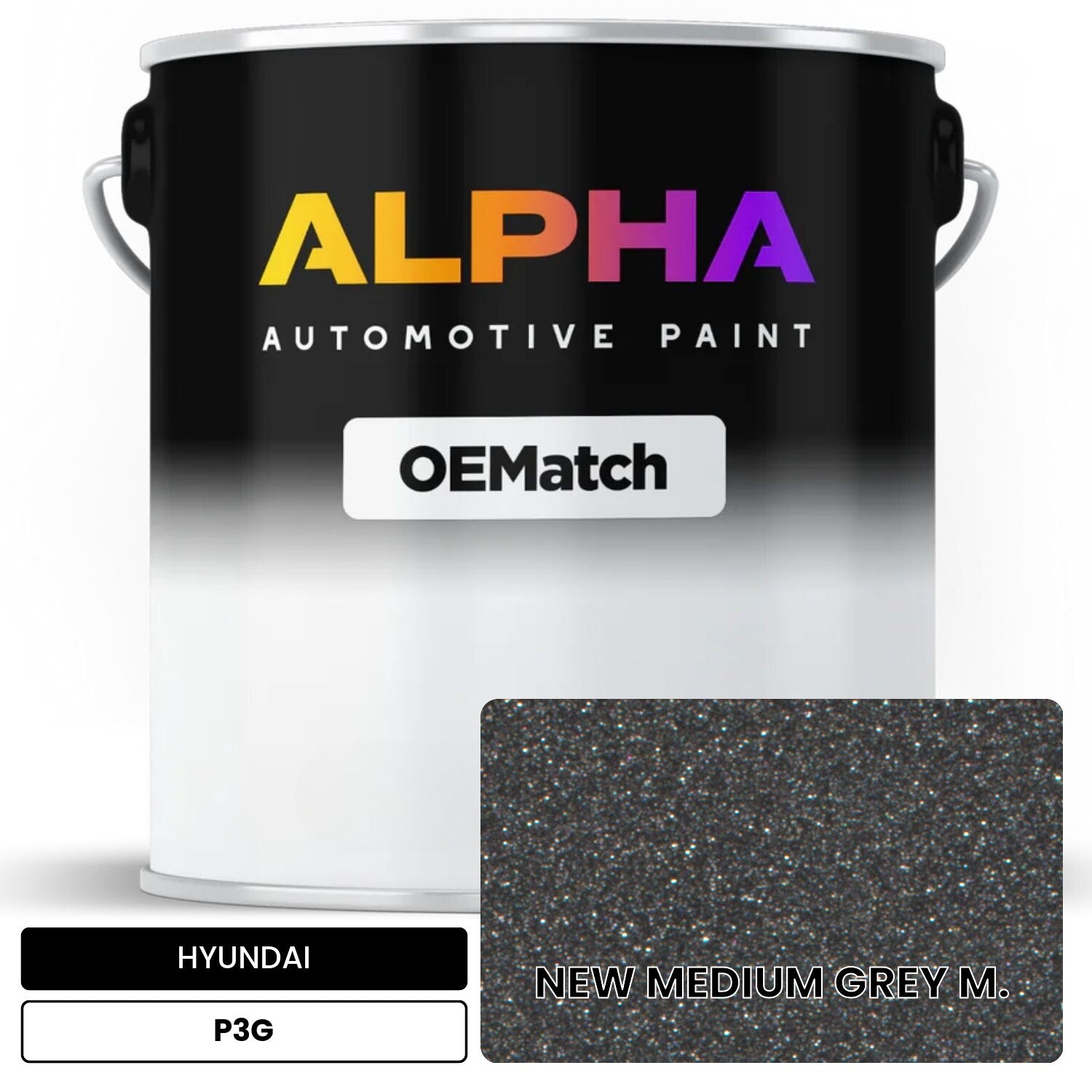 HYUNDAI NEW MEDIUM GREY M. P3G OEMatch Basecoat