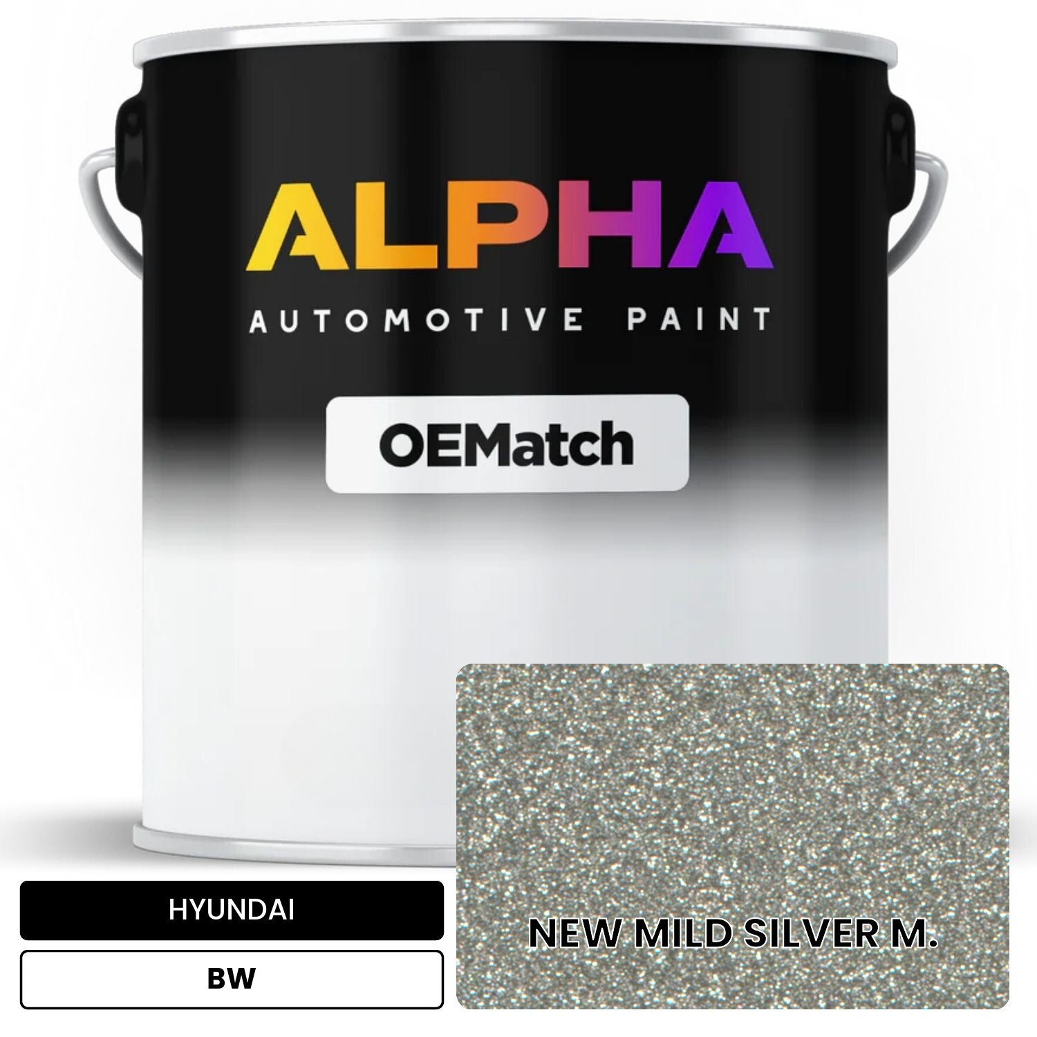 HYUNDAI NEW MILD SILVER M. BW OEMatch Basecoat