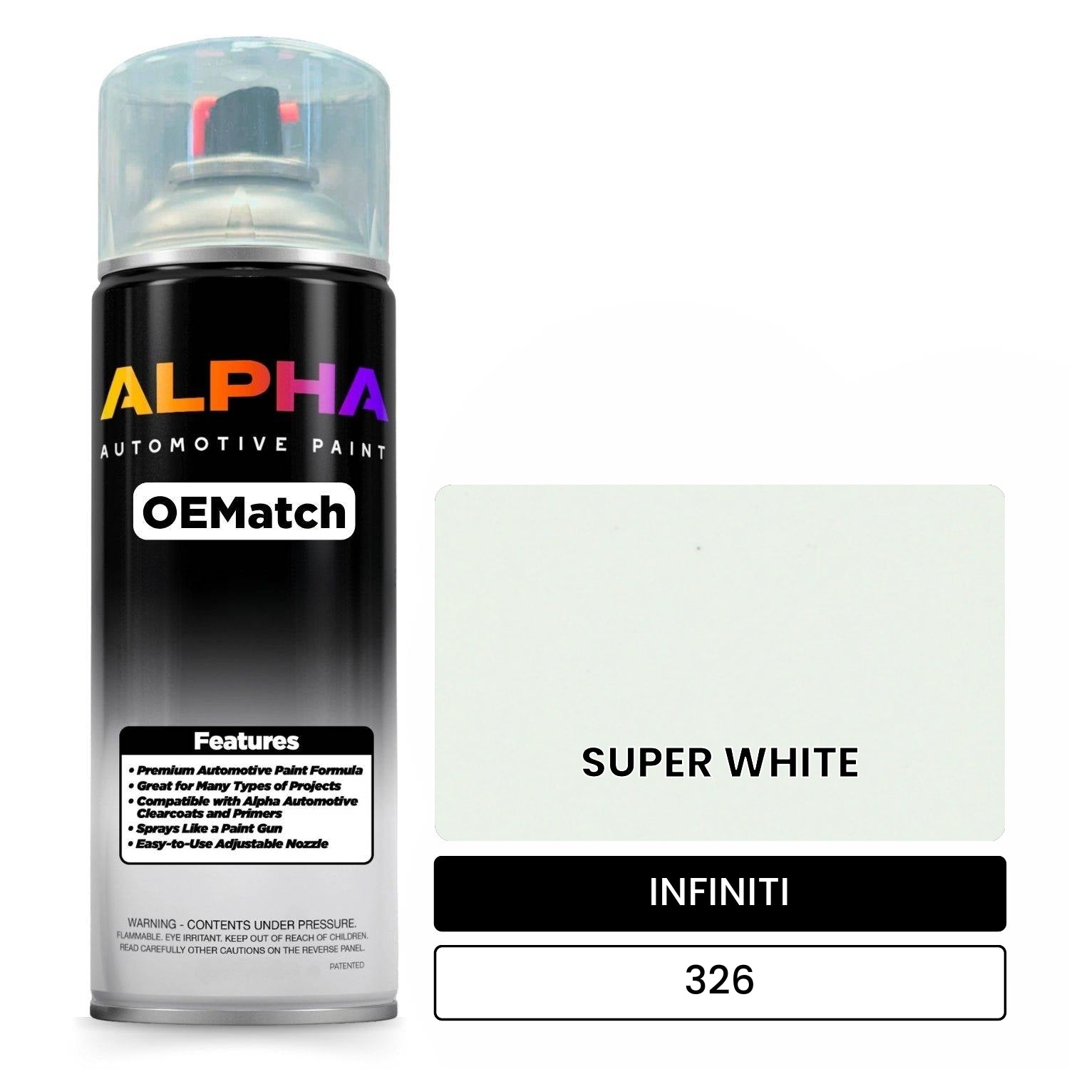 INFINITI SUPER WHITE 326 OEMatch Spraycan