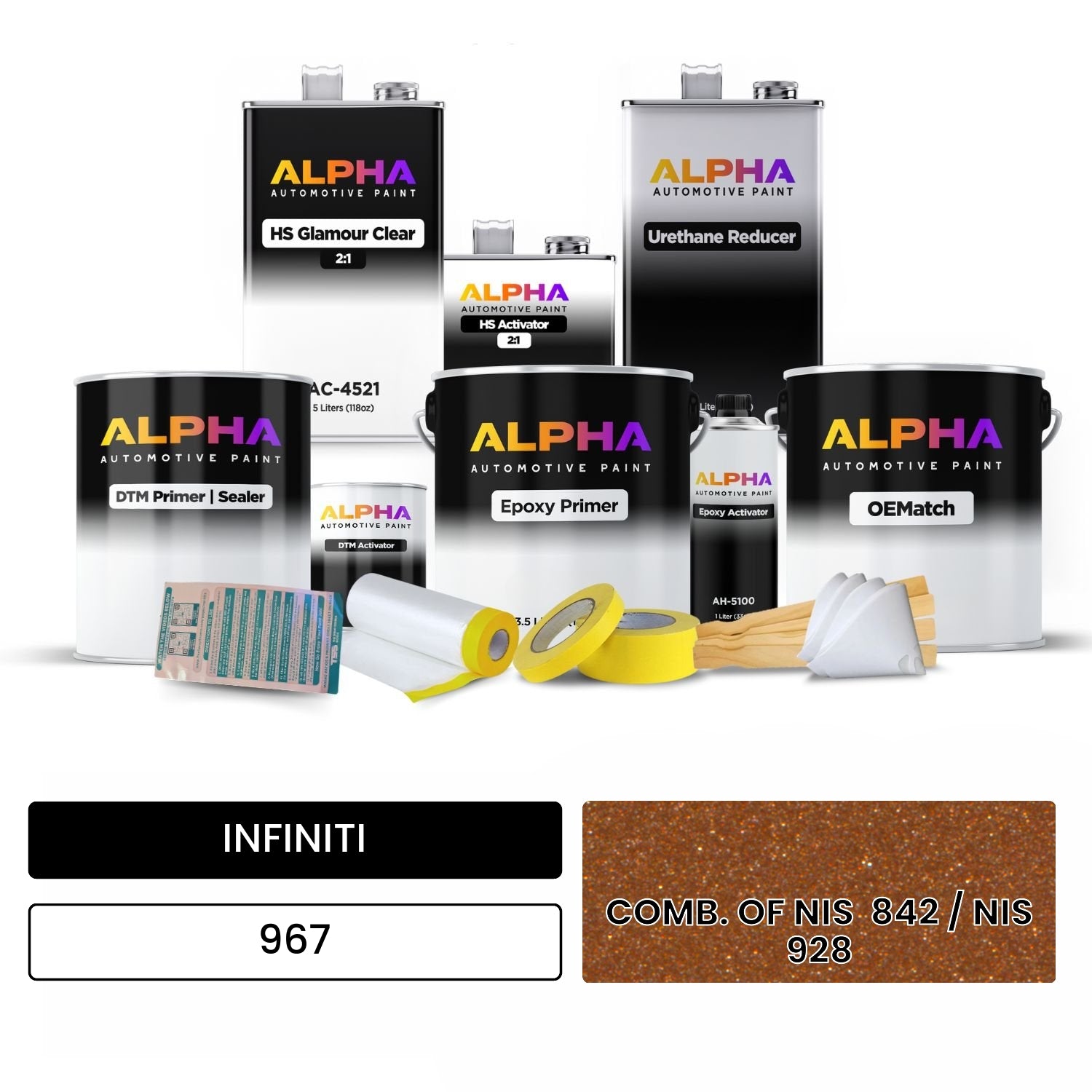 INFINITI COMB. OF NIS  842 / NIS  928 967 OEMatch Vehicle Paint Kit