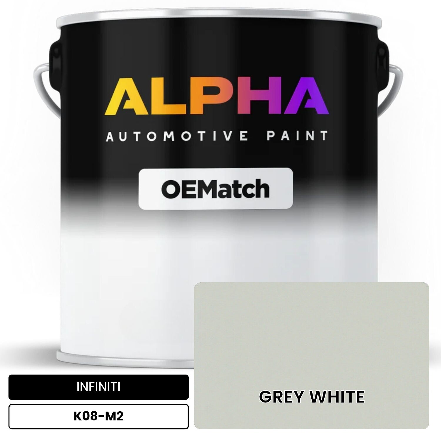INFINITI GREY WHITE K08-M2 OEMatch Basecoat
