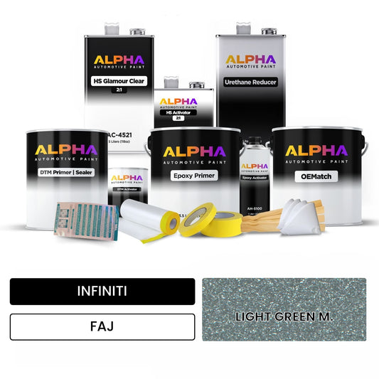 INFINITI LIGHT GREEN M. FAJ OEMatch Vehicle Paint Kit