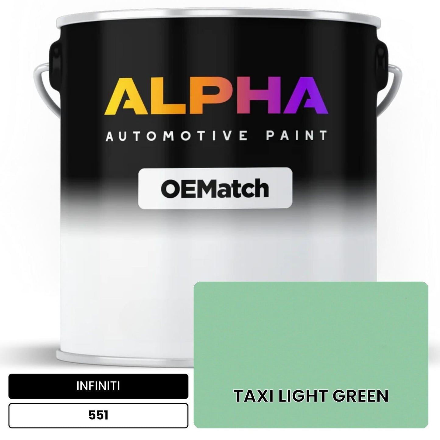INFINITI TAXI LIGHT GREEN 551 OEMatch Basecoat