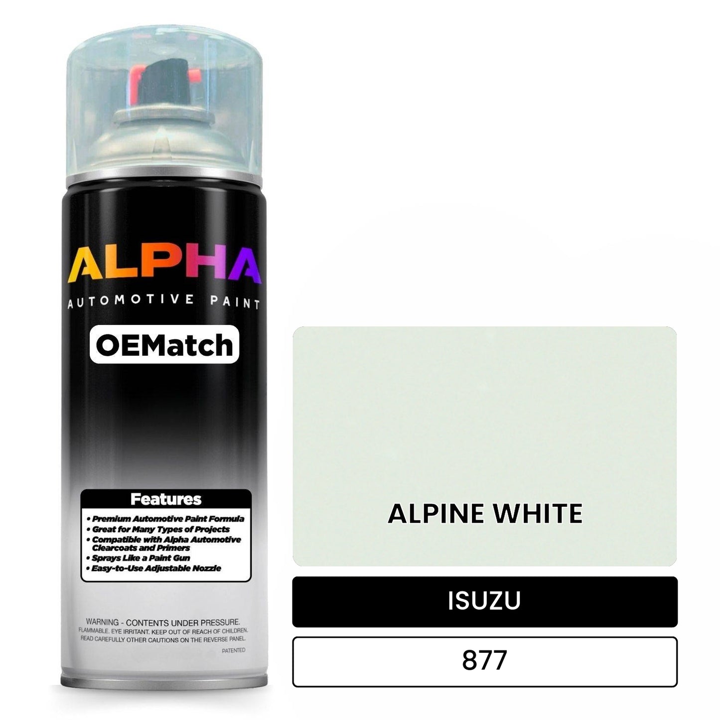 ISUZU ALPINE WHITE 877 OEMatch Spraycan