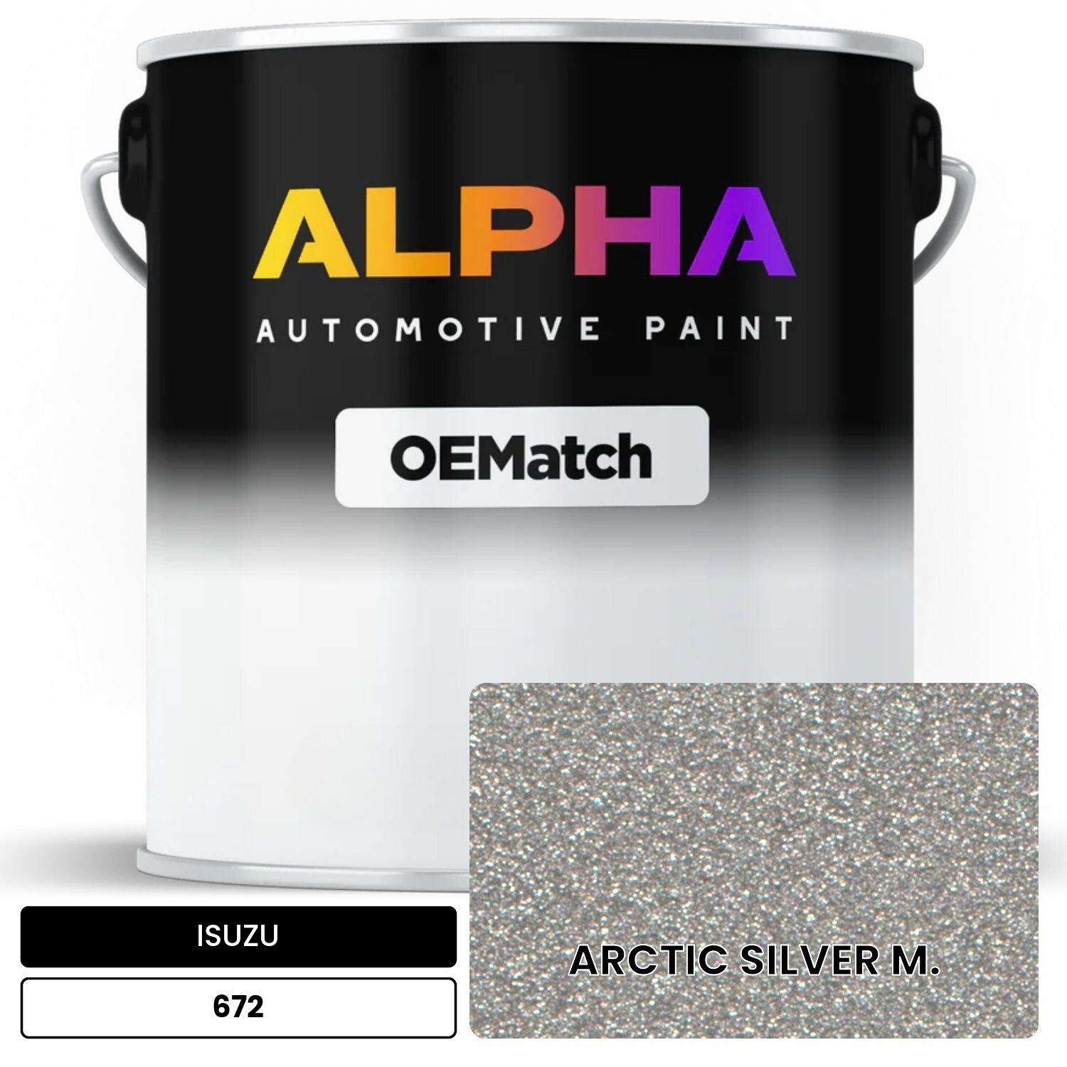 ISUZU ARCTIC SILVER M. 672 OEMatch Basecoat