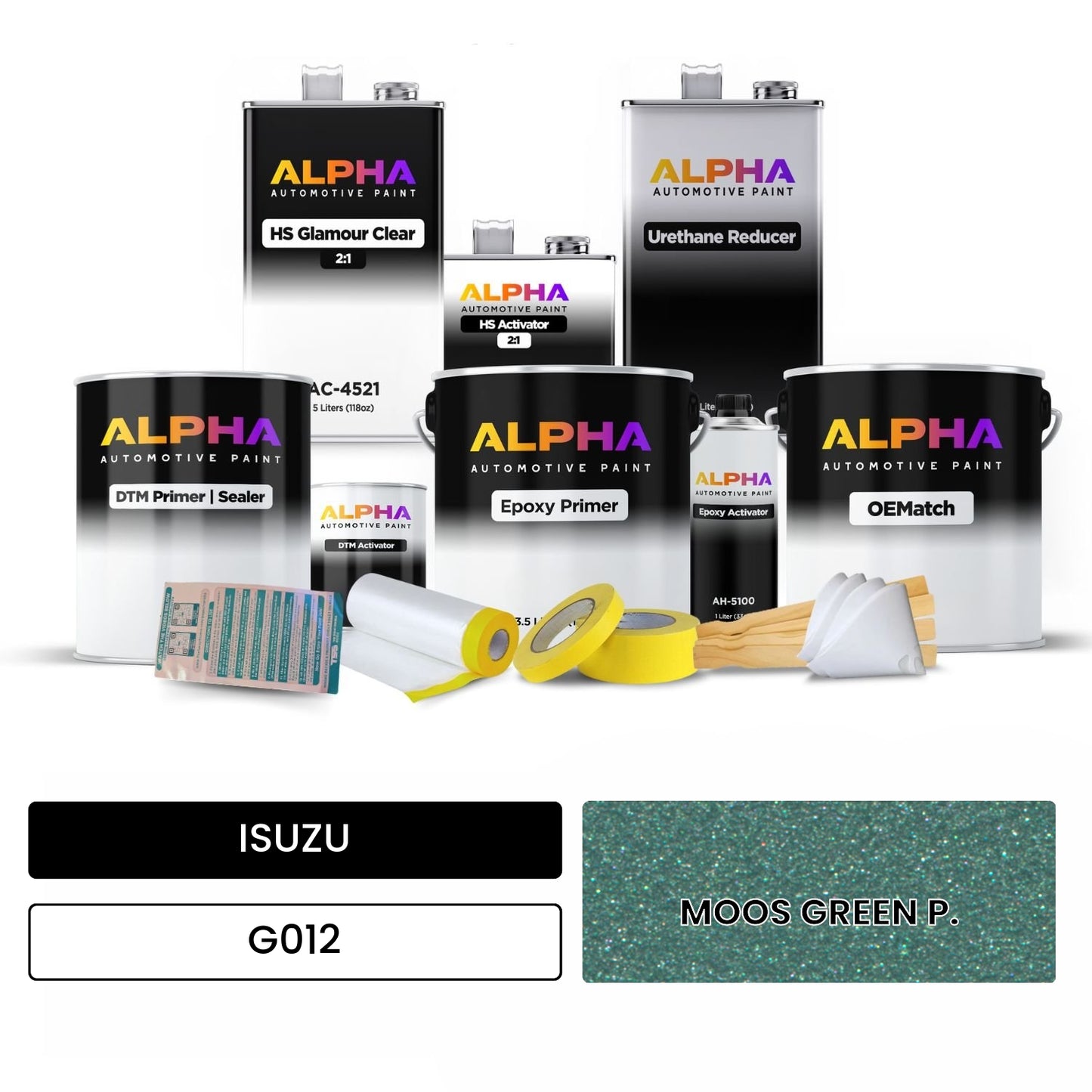 ISUZU MOOS GREEN P. G012 OEMatch Vehicle Paint Kit