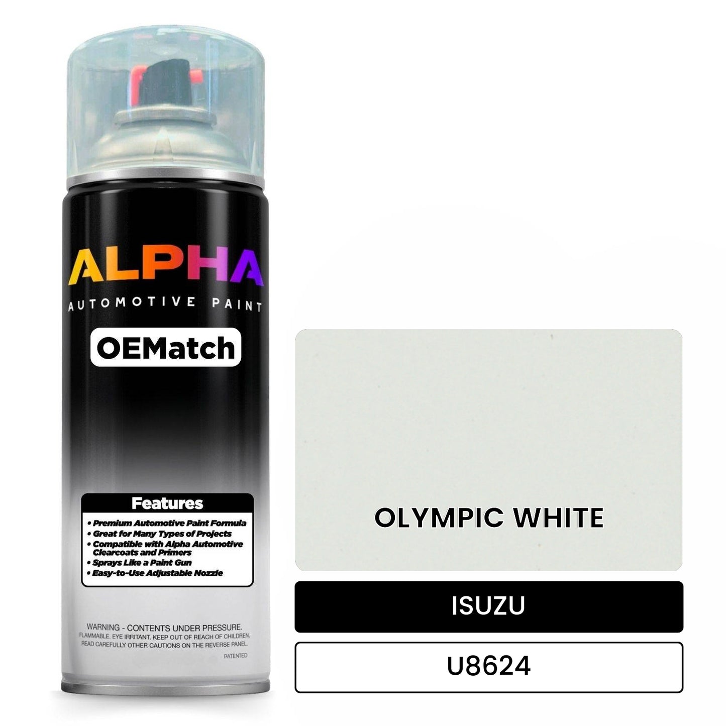 ISUZU OLYMPIC WHITE U8624 OEMatch Spraycan