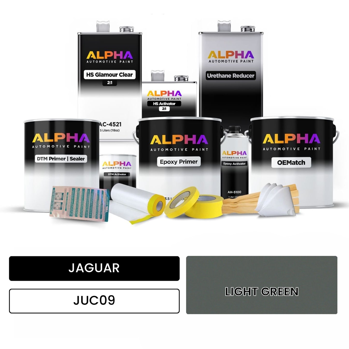 JAGUAR LIGHT GREEN JUC09 OEMatch Vehicle Paint Kit