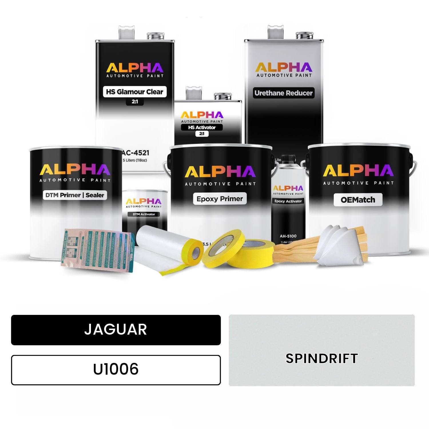 JAGUAR SPINDRIFT U1006 OEMatch Vehicle Paint Kit