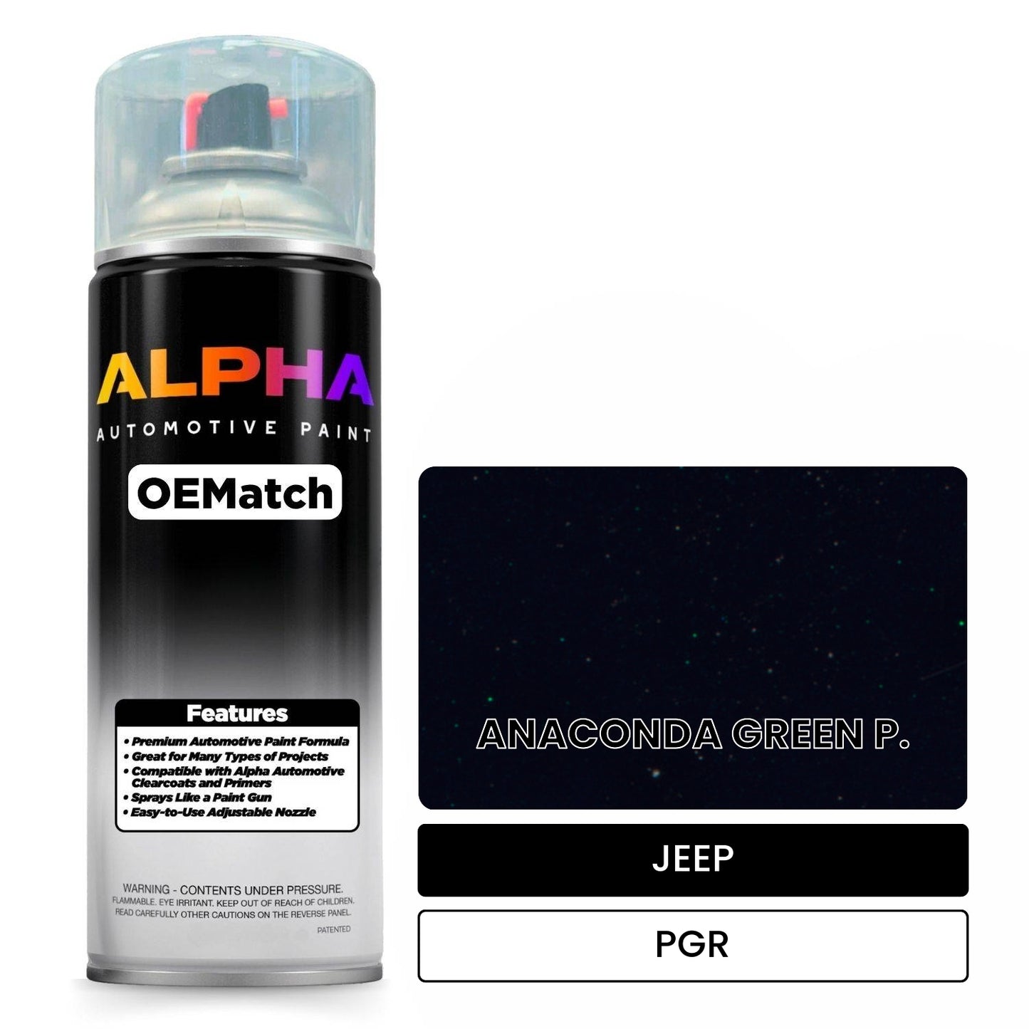 JEEP ANACONDA GREEN P. PGR OEMatch Spraycan