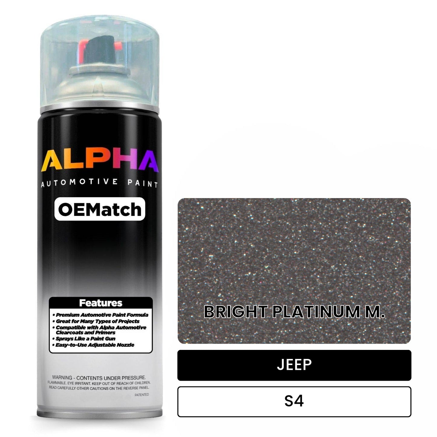 JEEP BRIGHT PLATINUM M. S4 OEMatch Spraycan