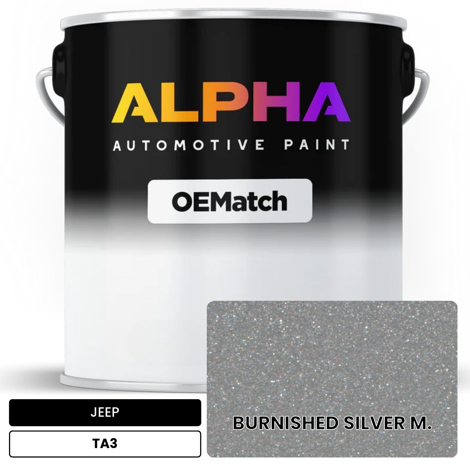 JEEP BURNISHED SILVER M. TA3 OEMatch Basecoat