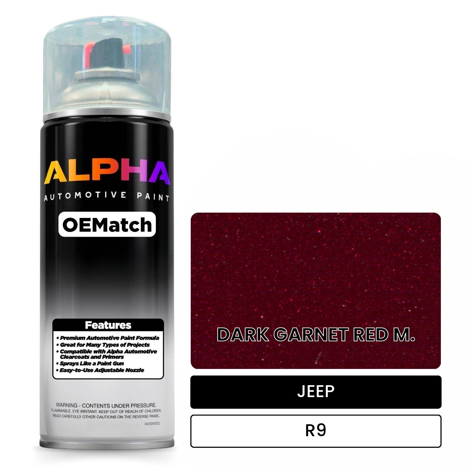 JEEP DARK GARNET RED M. R9 OEMatch Spraycan