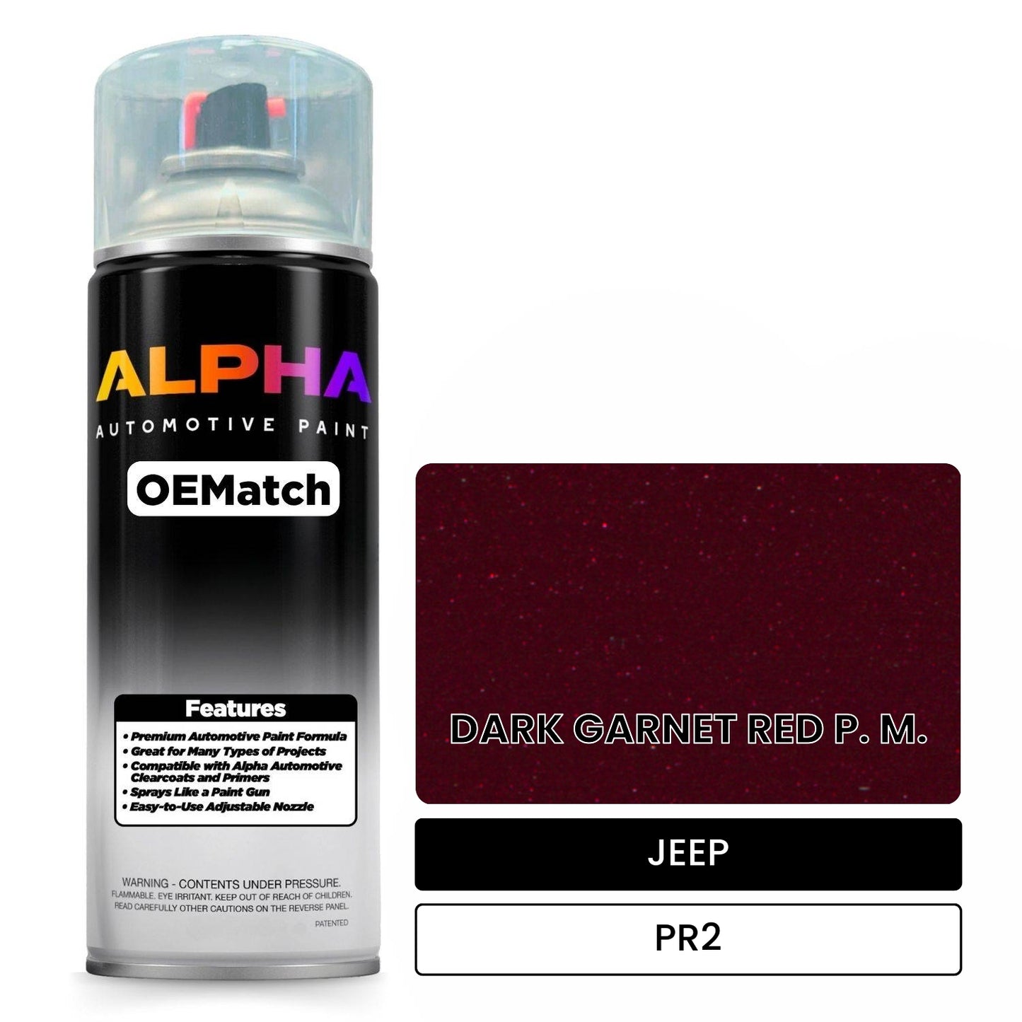 JEEP DARK GARNET RED P. M. PR2 OEMatch Spraycan