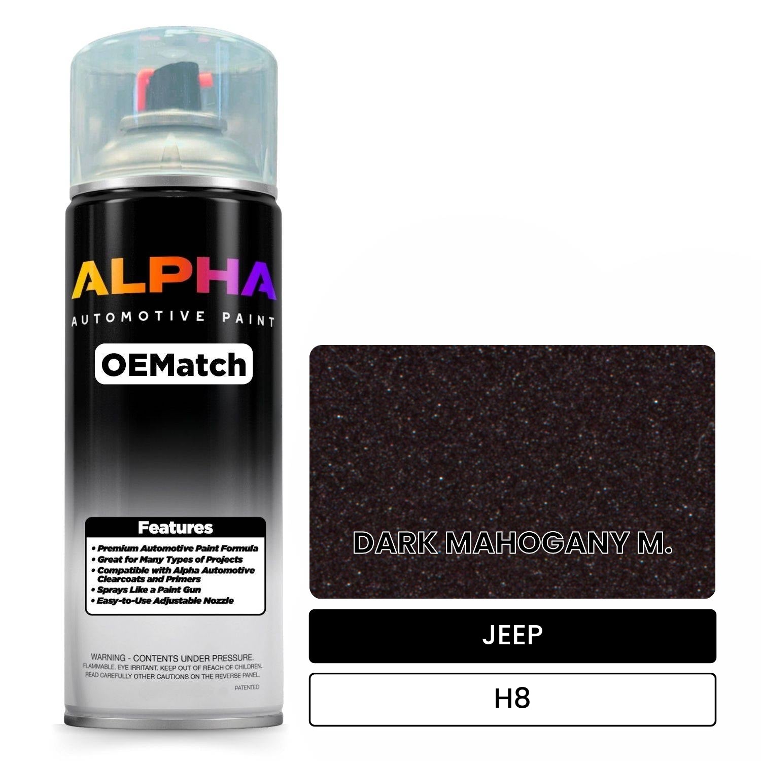 JEEP DARK MAHOGANY M. H8 OEMatch Spraycan