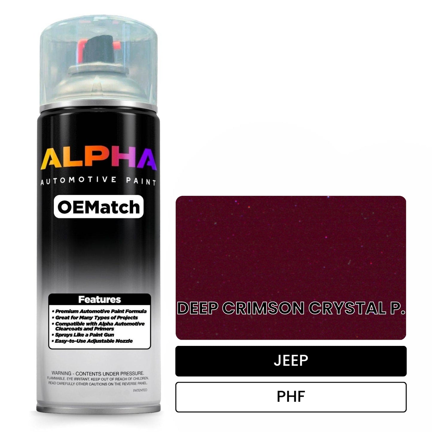 JEEP DEEP CRIMSON CRYSTAL P. PHF OEMatch Spraycan