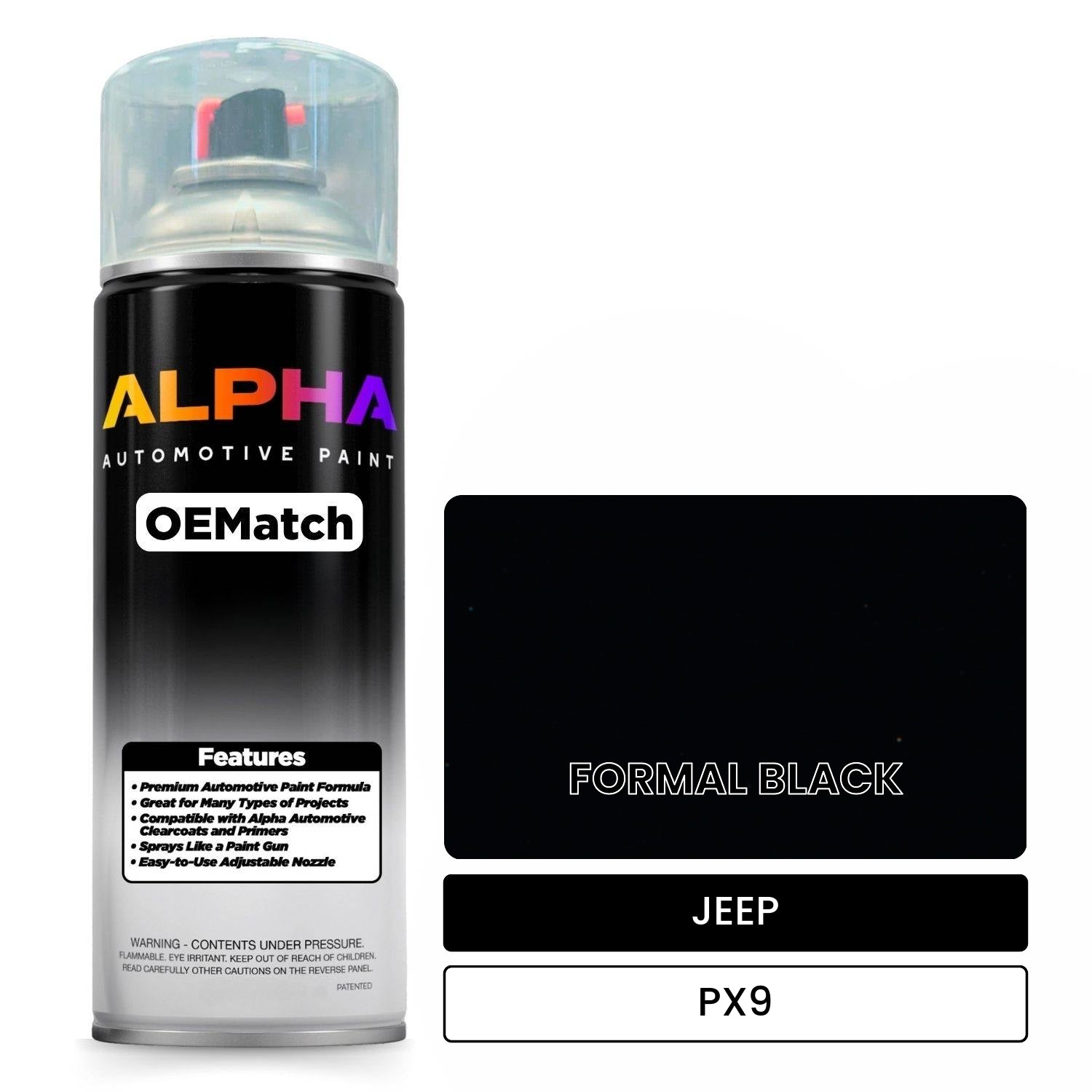 JEEP FORMAL BLACK PX9 OEMatch Spraycan