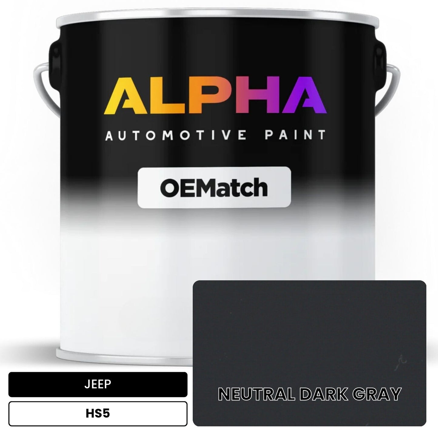JEEP NEUTRAL DARK GRAY HS5 OEMatch Basecoat