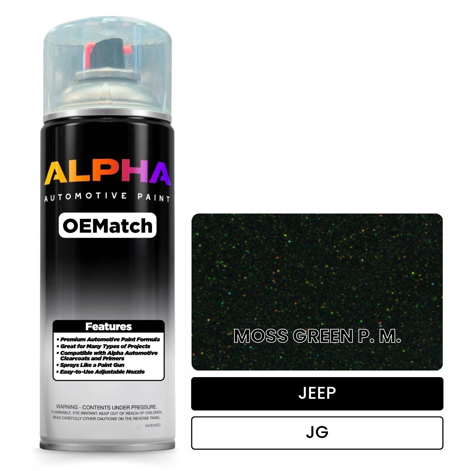 JEEP MOSS GREEN P. M. JG OEMatch Spraycan