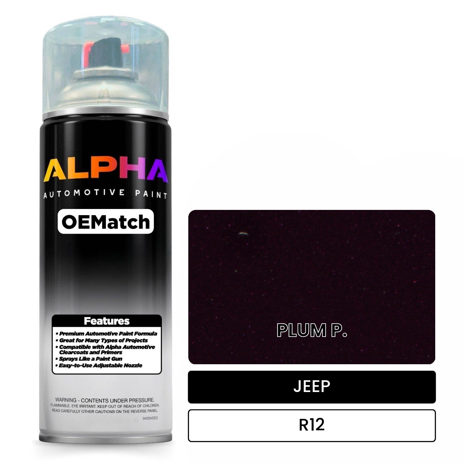 JEEP PLUM P. R12 OEMatch Spraycan