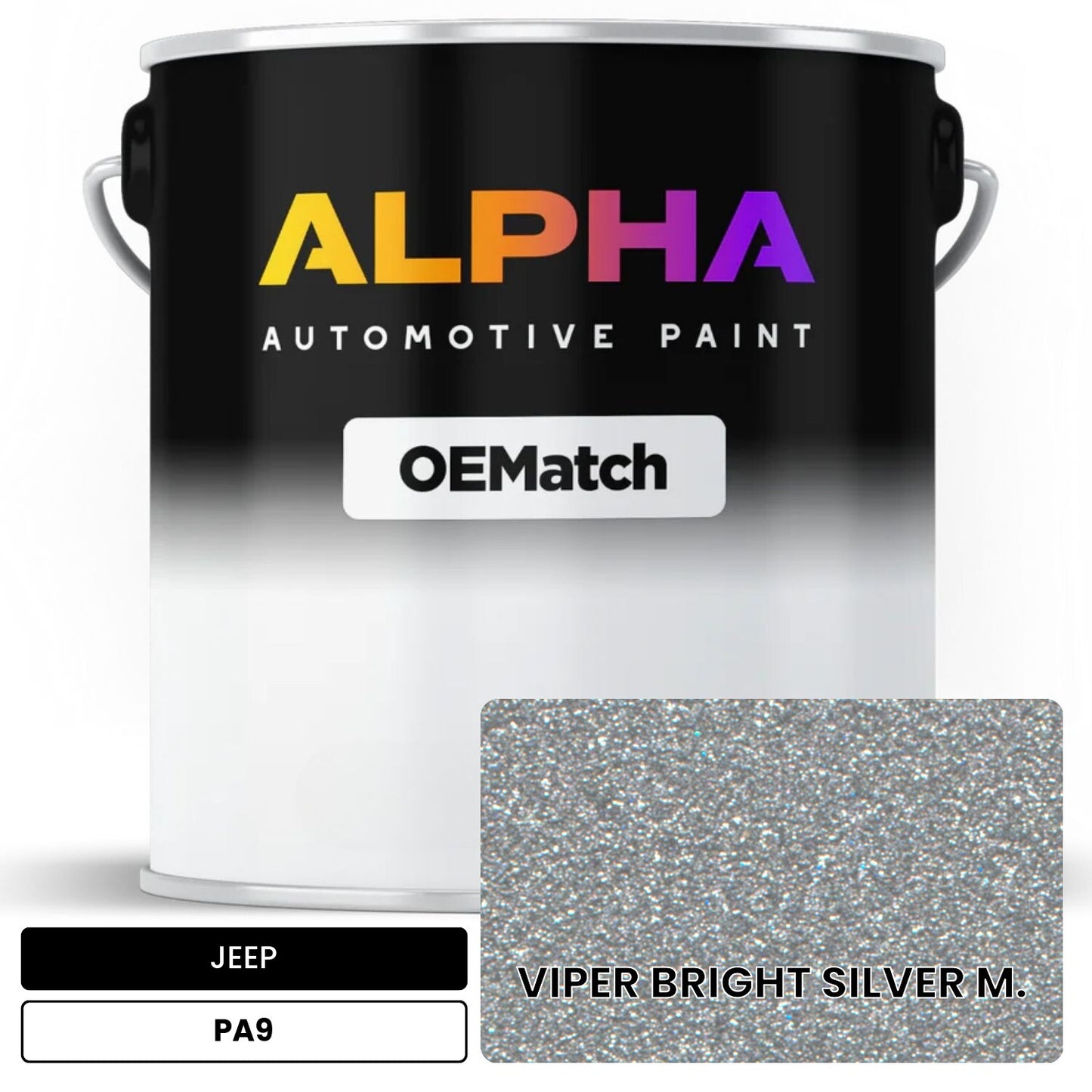 JEEP VIPER BRIGHT SILVER M. PA9 OEMatch Basecoat