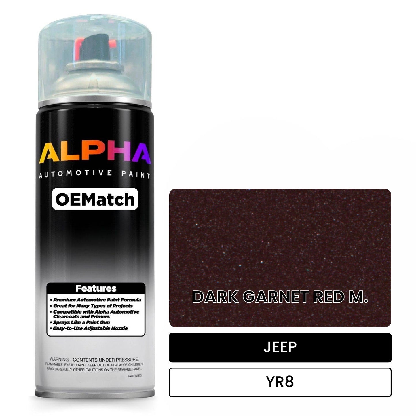 JEEP DARK GARNET RED M. YR8 OEMatch Spraycan