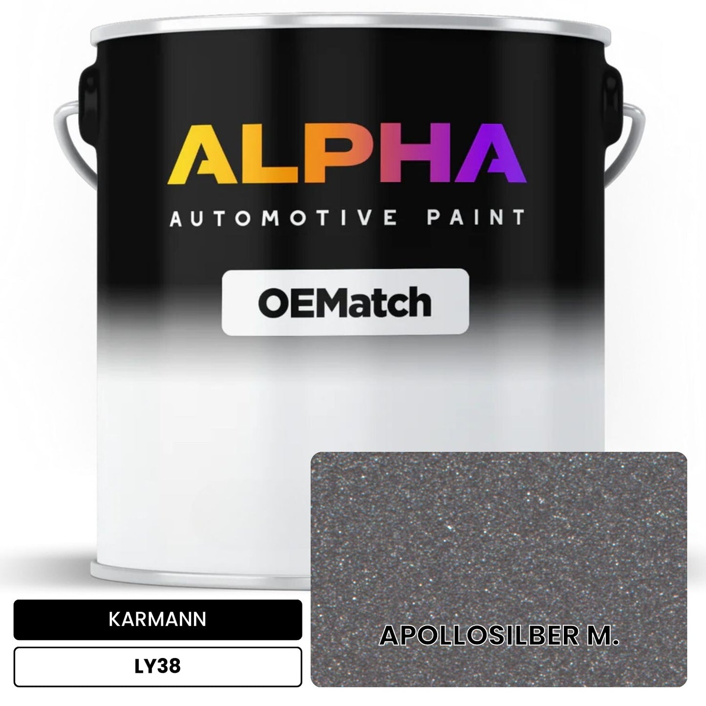 KARMANN Apollo Silver Metallic LY38 OEMatch Basecoat