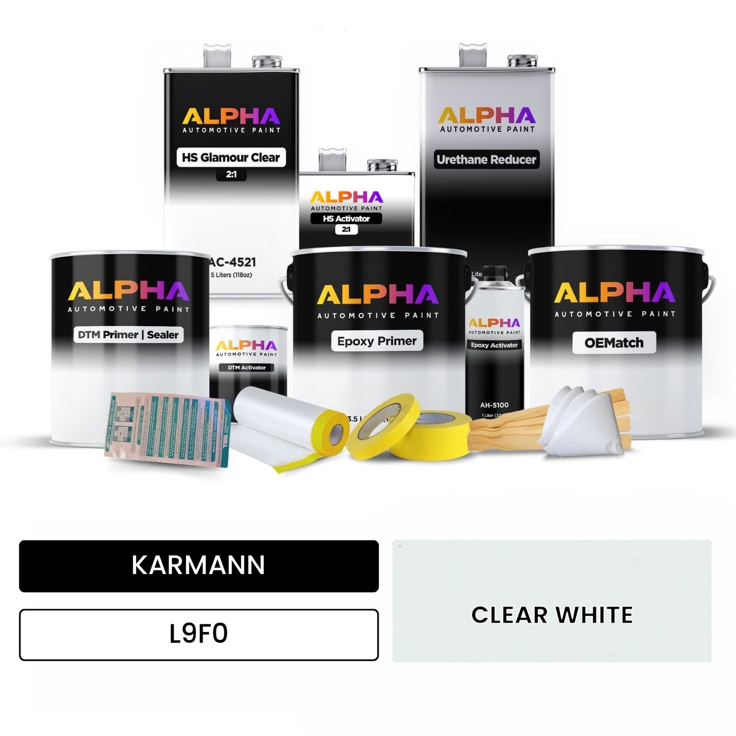 KARMANN CLEAR WHITE L9F0 OEMatch Vehicle Paint Kit