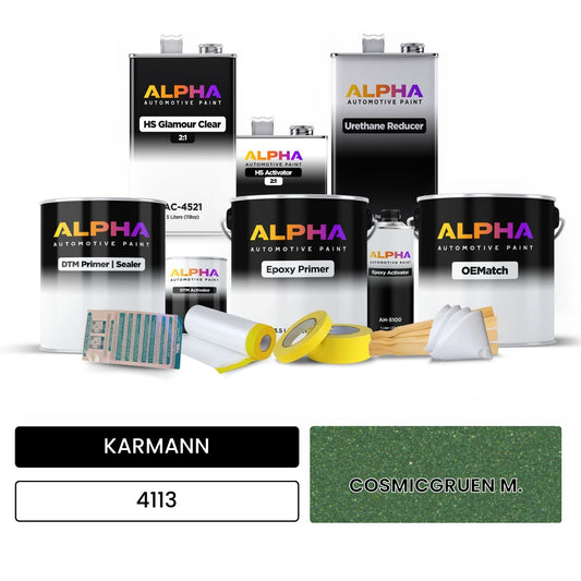KARMANN Cosmic Green Metallic 4113 OEMatch Vehicle Paint Kit