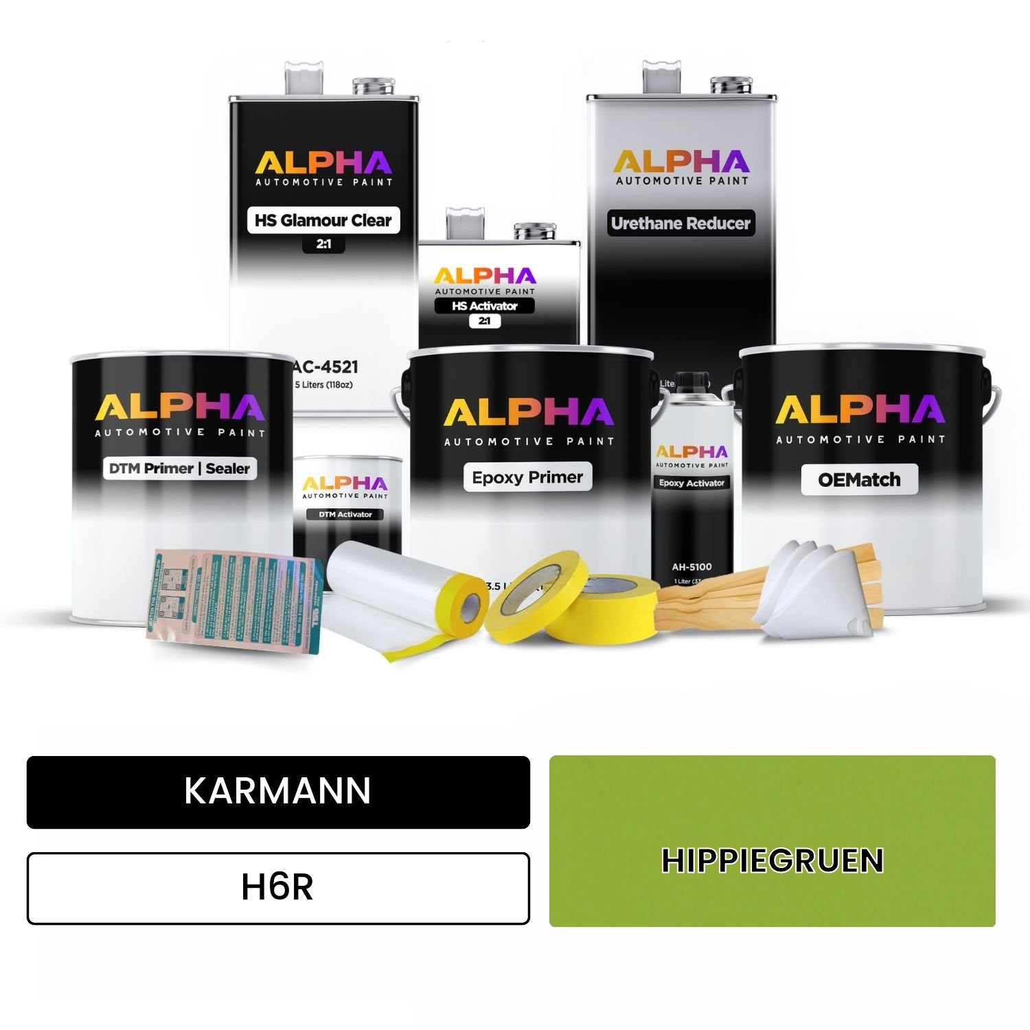 KARMANN Hippie Green H6R OEMatch Vehicle Paint Kit
