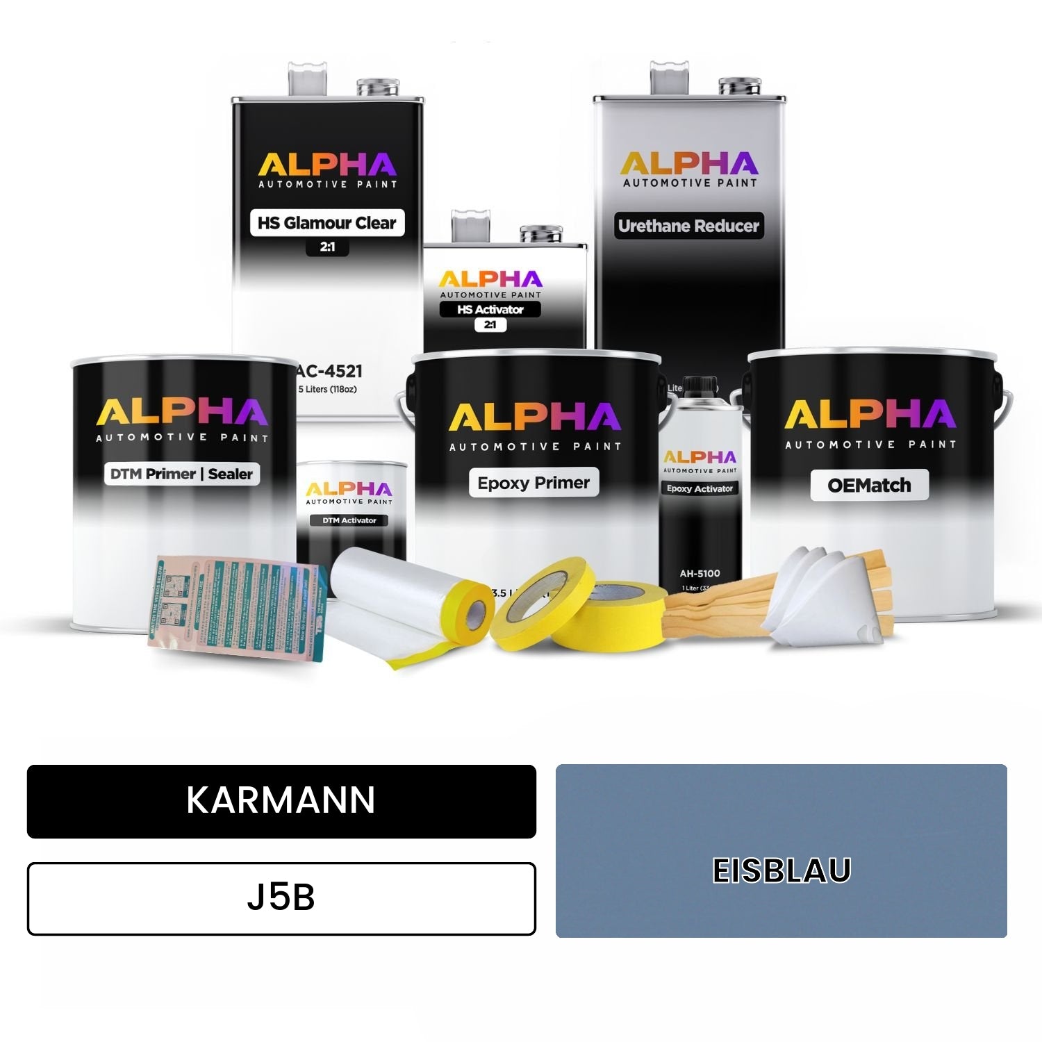 KARMANN Ice Blue J5B OEMatch Vehicle Paint Kit