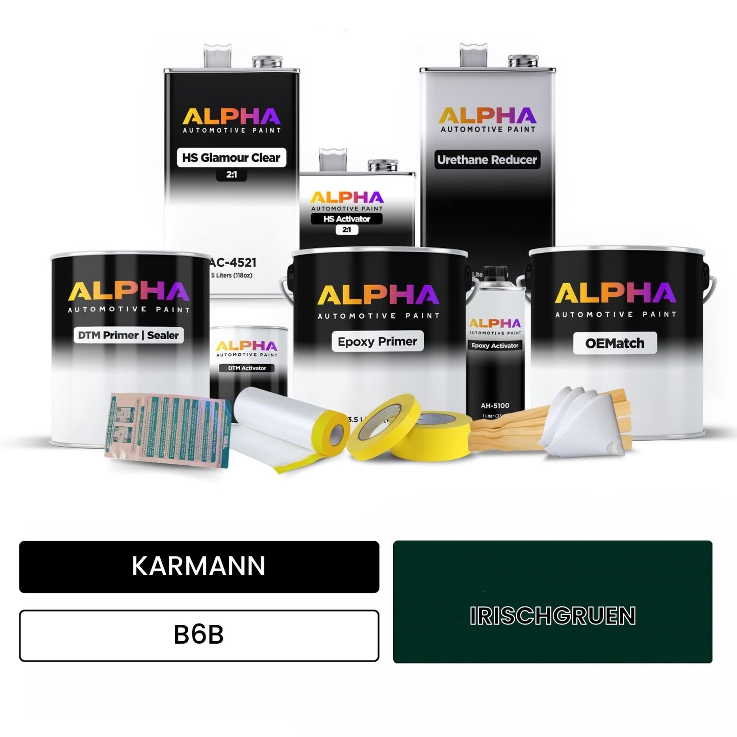 KARMANN Irish Green B6B OEMatch Vehicle Paint Kit