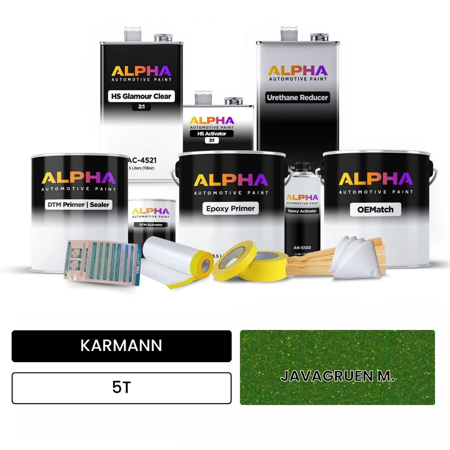 KARMANN Java Green Metallic 5T OEMatch Vehicle Paint Kit