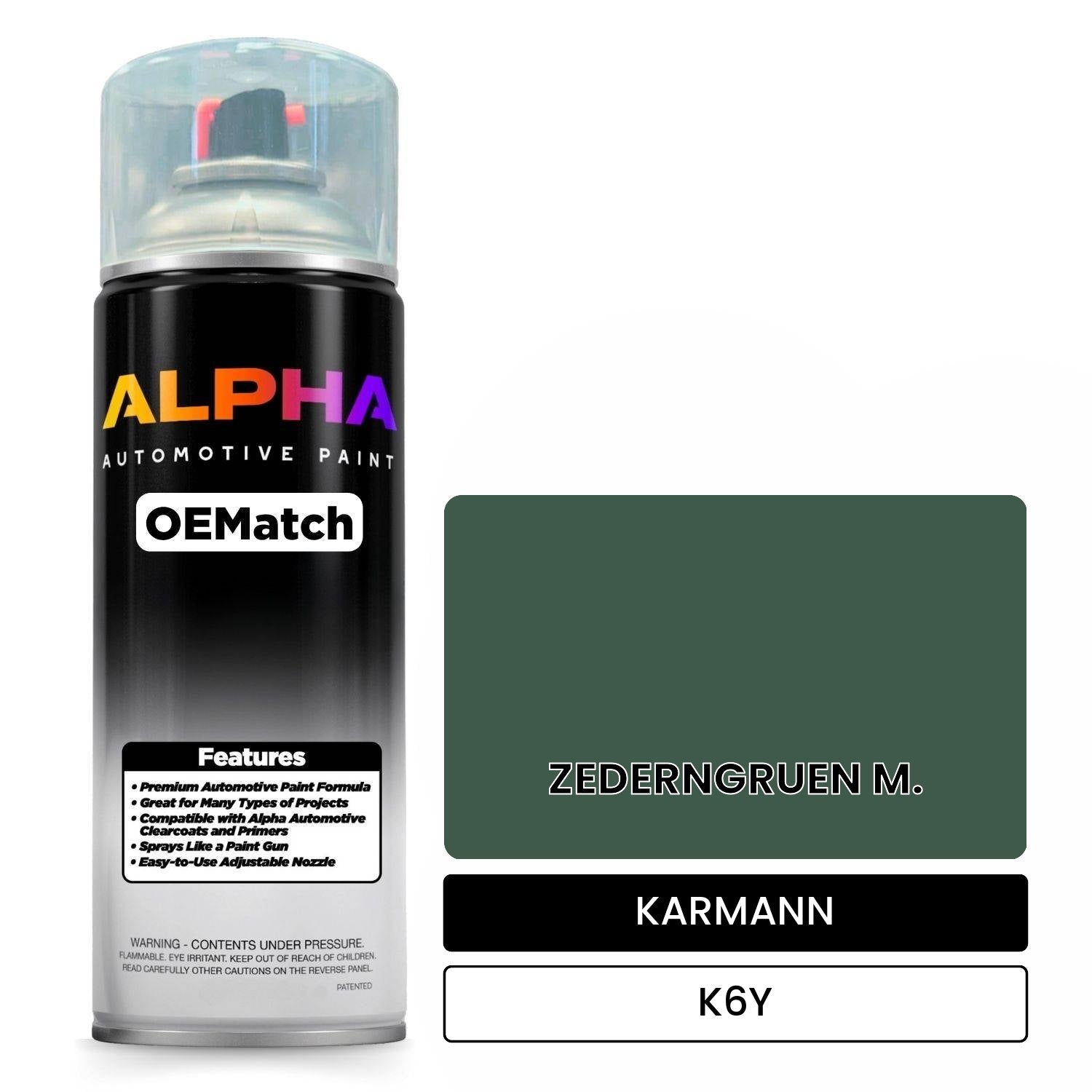 KARMANN Cedar Green Metallic K6Y OEMatch Spraycan