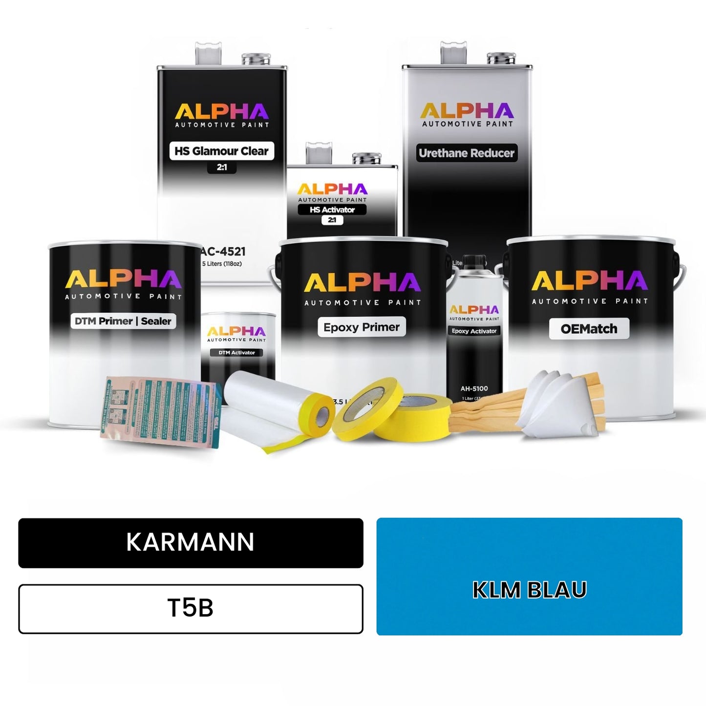 KARMANN KLM Blue T5B OEMatch Vehicle Paint Kit