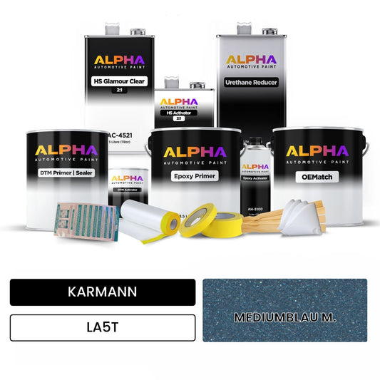 KARMANN Medium Blue Metallic LA5T OEMatch Vehicle Paint Kit