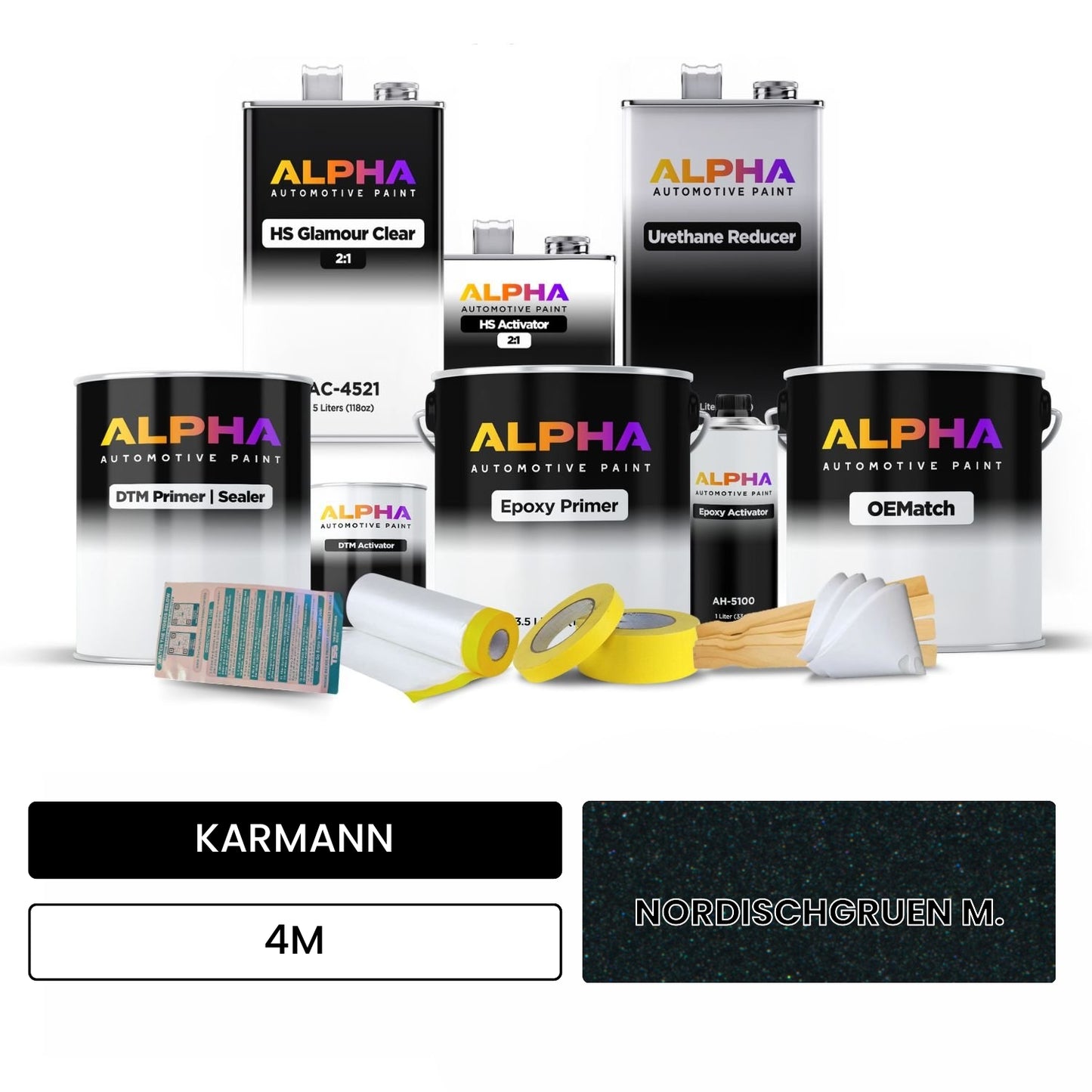 KARMANN Nordic Green Metallic 4M OEMatch Vehicle Paint Kit