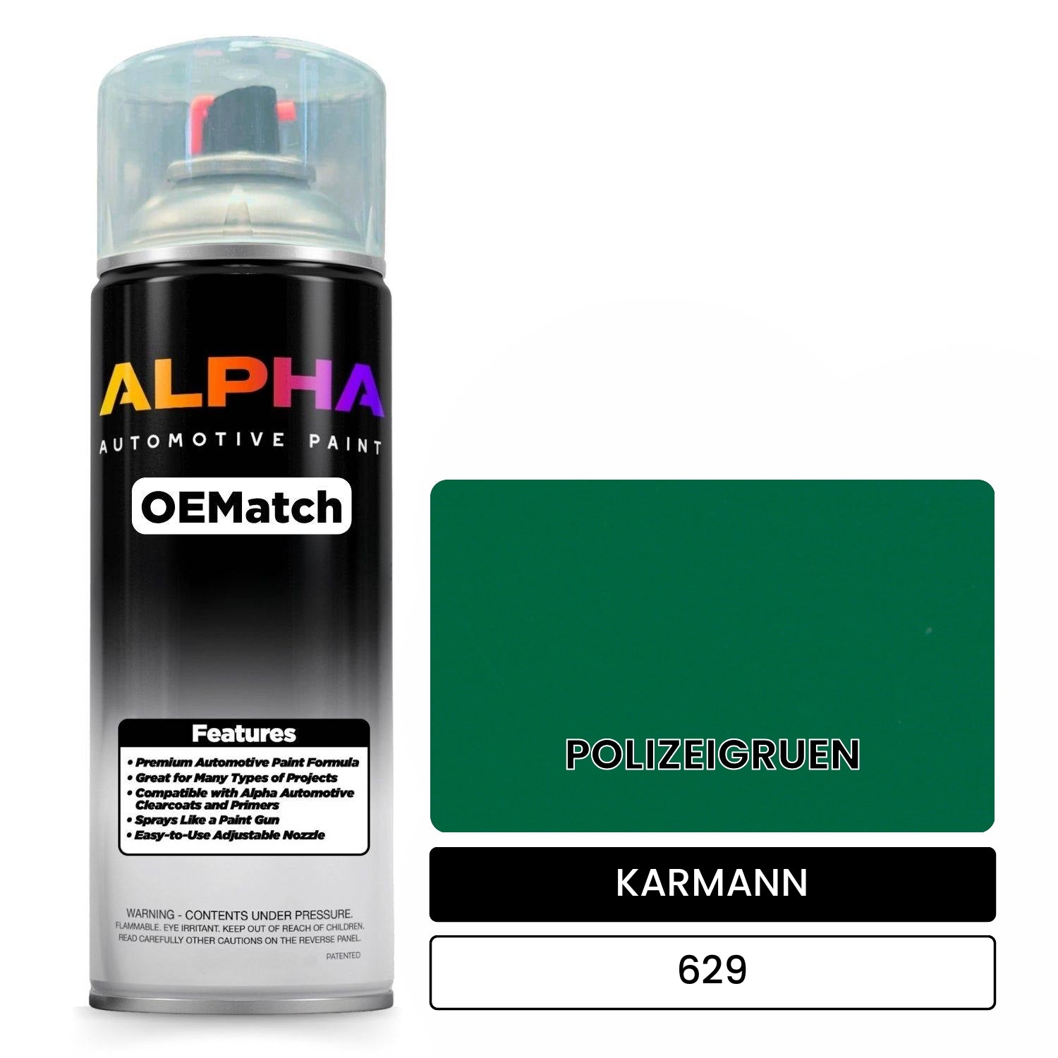 KARMANN Police Green 629 OEMatch Spraycan