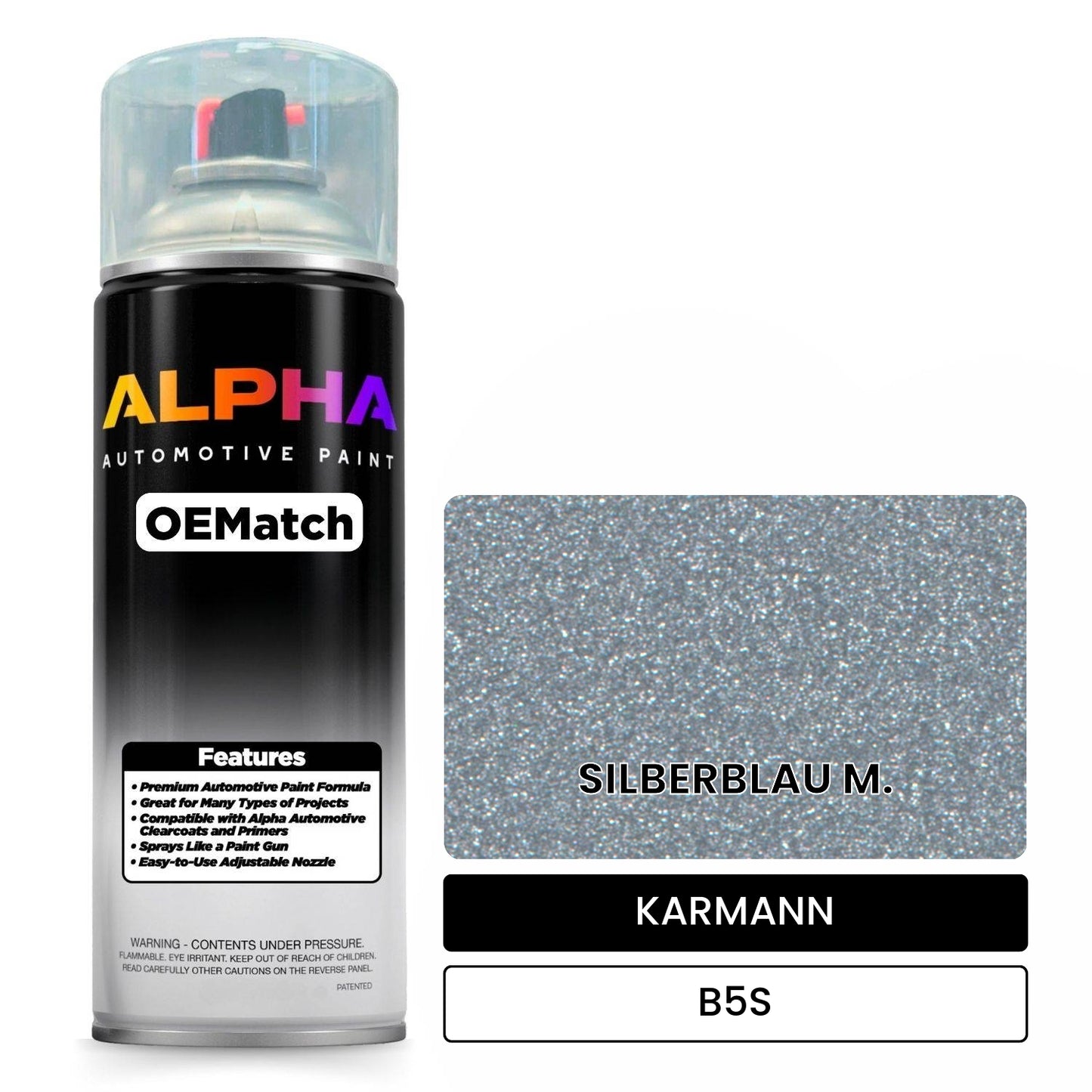 KARMANN Silver Blue Metallic B5S OEMatch Spraycan