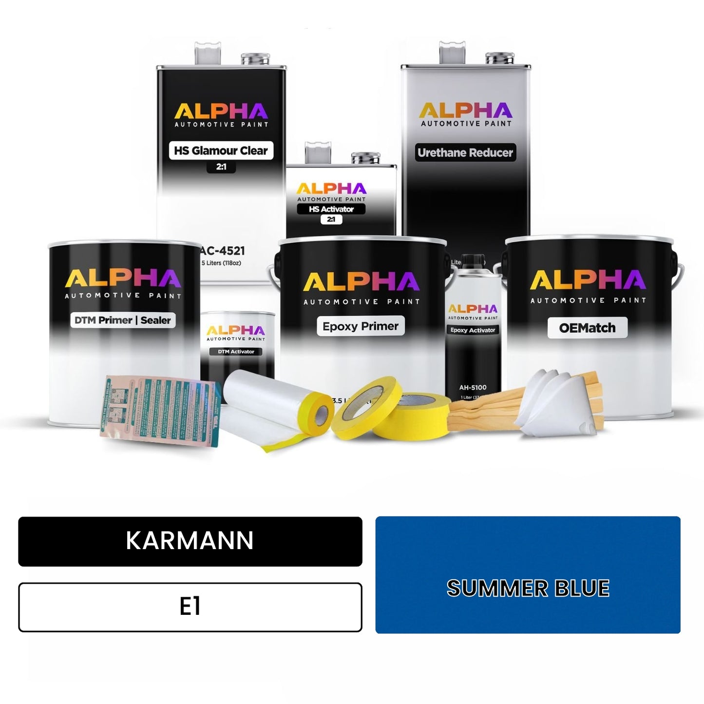 KARMANN Summer Blue E1 OEMatch Vehicle Paint Kit