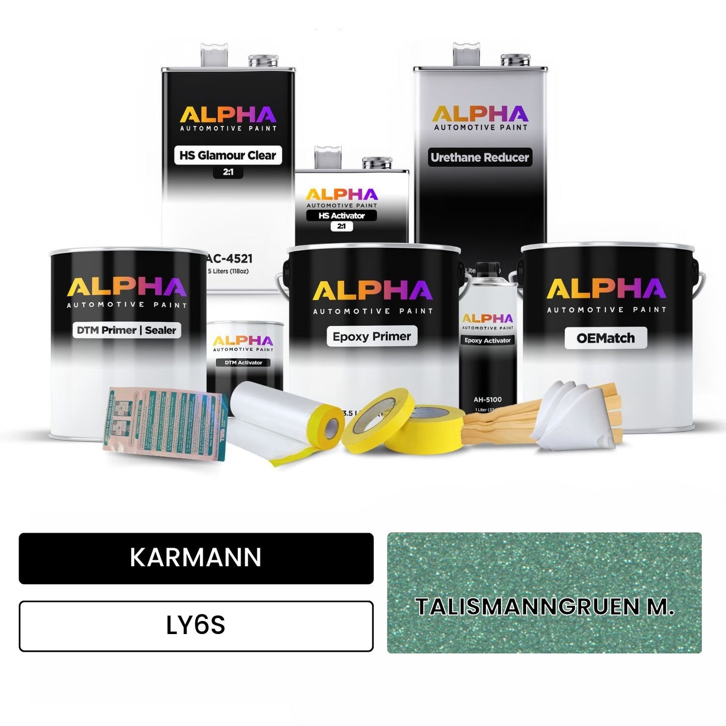 KARMANN Talisman Green Metallic LY6S OEMatch Vehicle Paint Kit