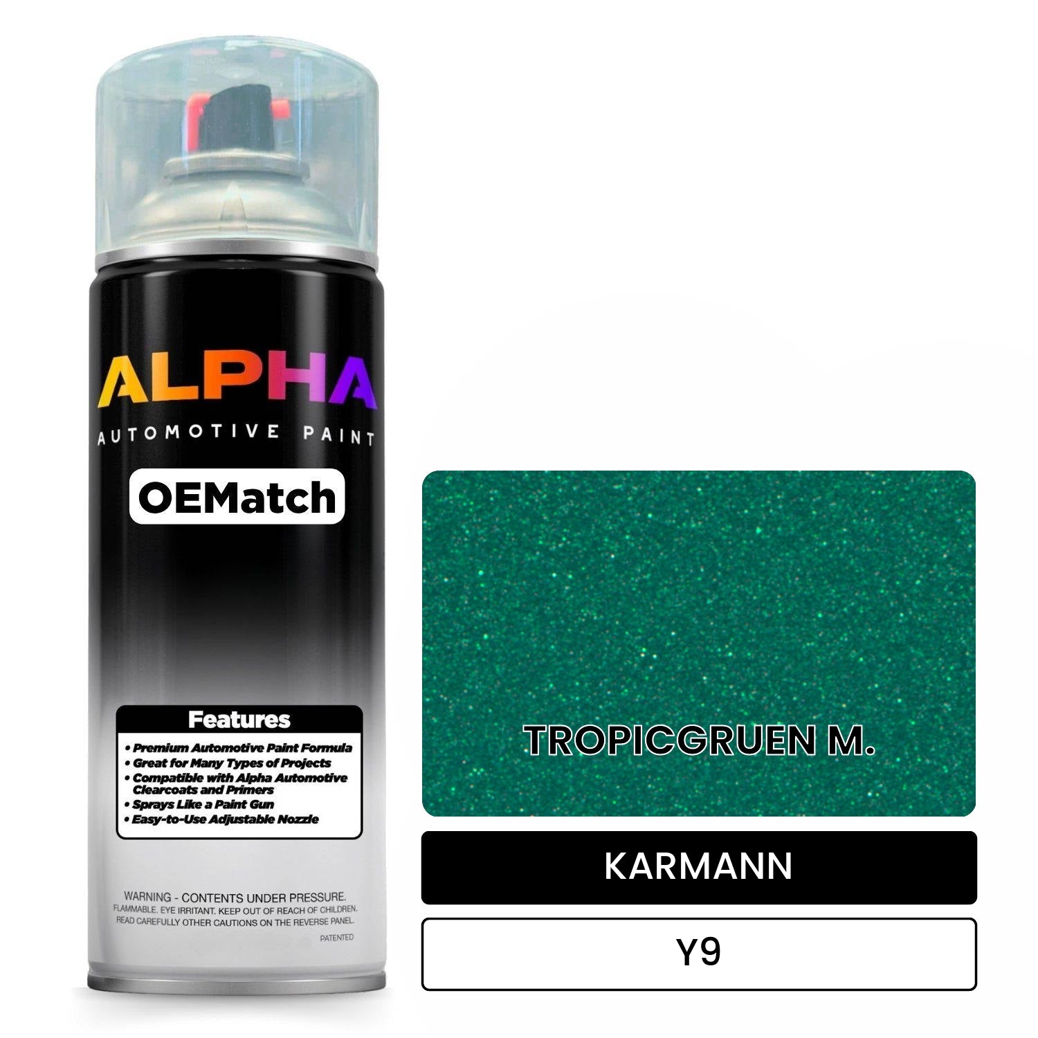 KARMANN Tropic Green Metallic Y9 OEMatch Spraycan