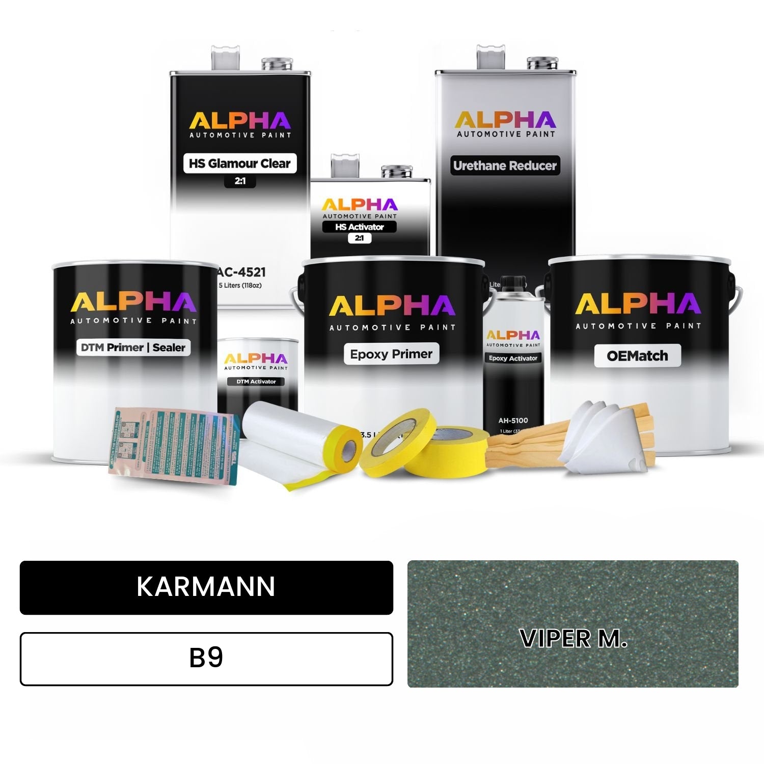 KARMANN Viper Green B9 OEMatch Vehicle Paint Kit