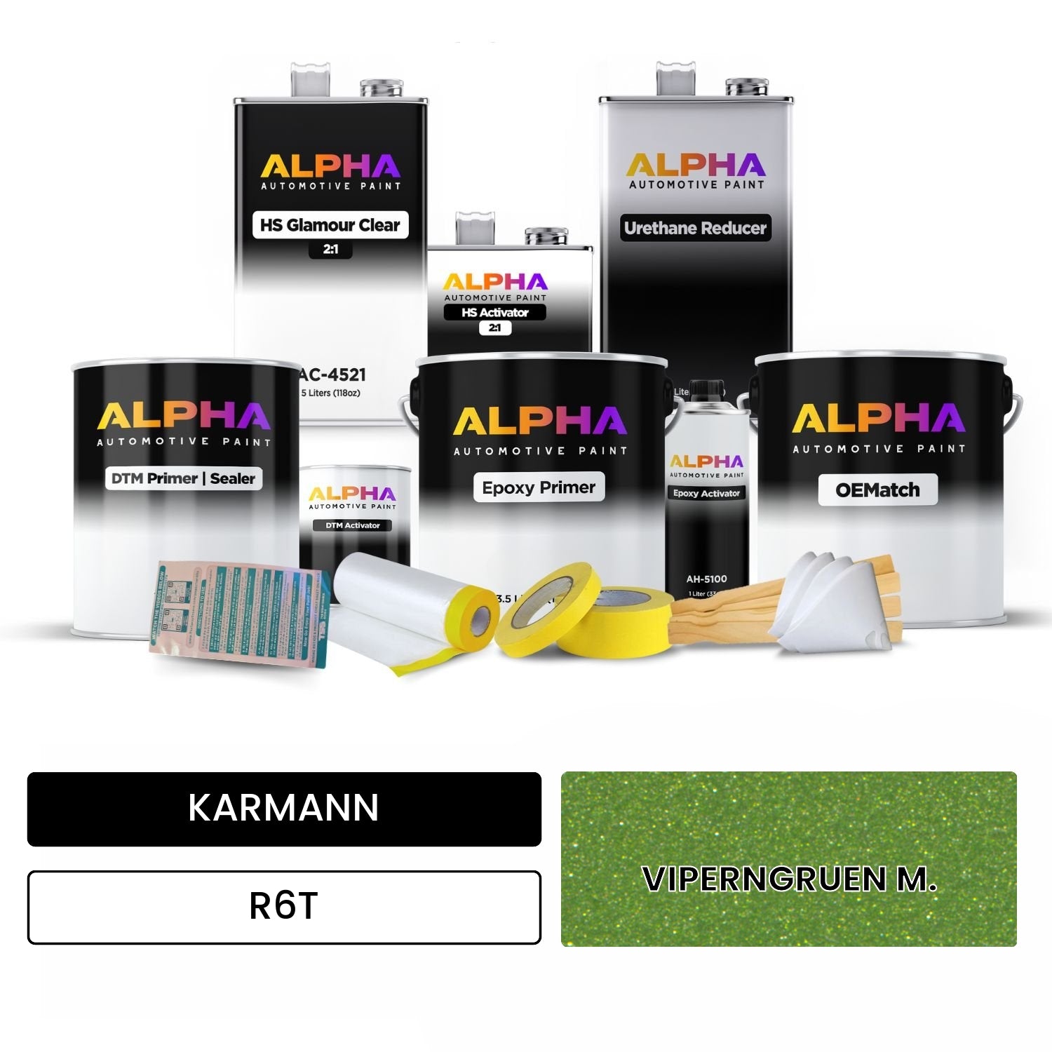 KARMANN Viper Green Metallic R6T OEMatch Vehicle Paint Kit