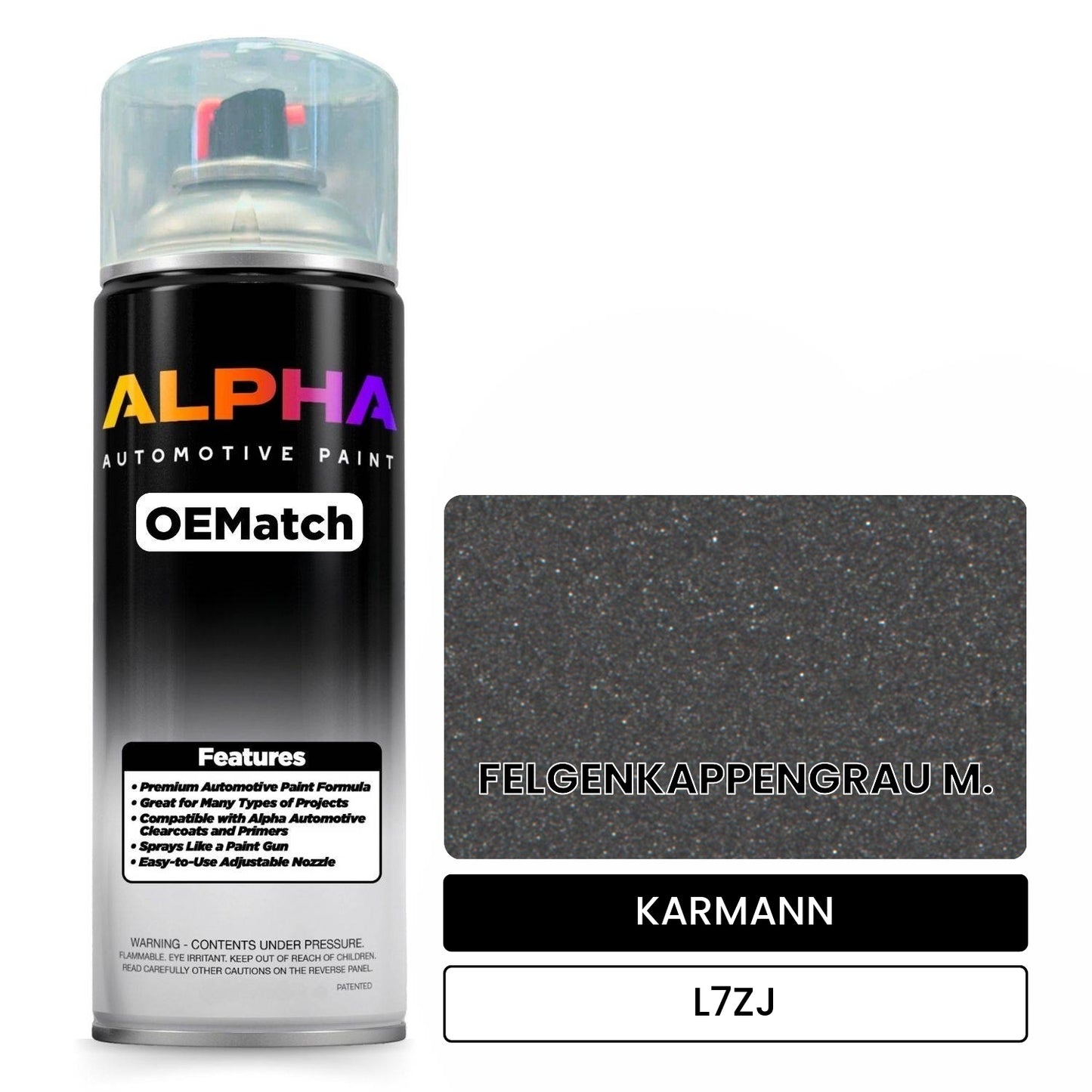 KARMANN Wheel Cover Gray Metallic L7ZJ OEMatch Spraycan