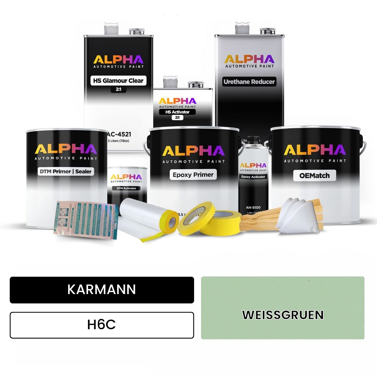 KARMANN Whitegreen H6C OEMatch Vehicle Paint Kit