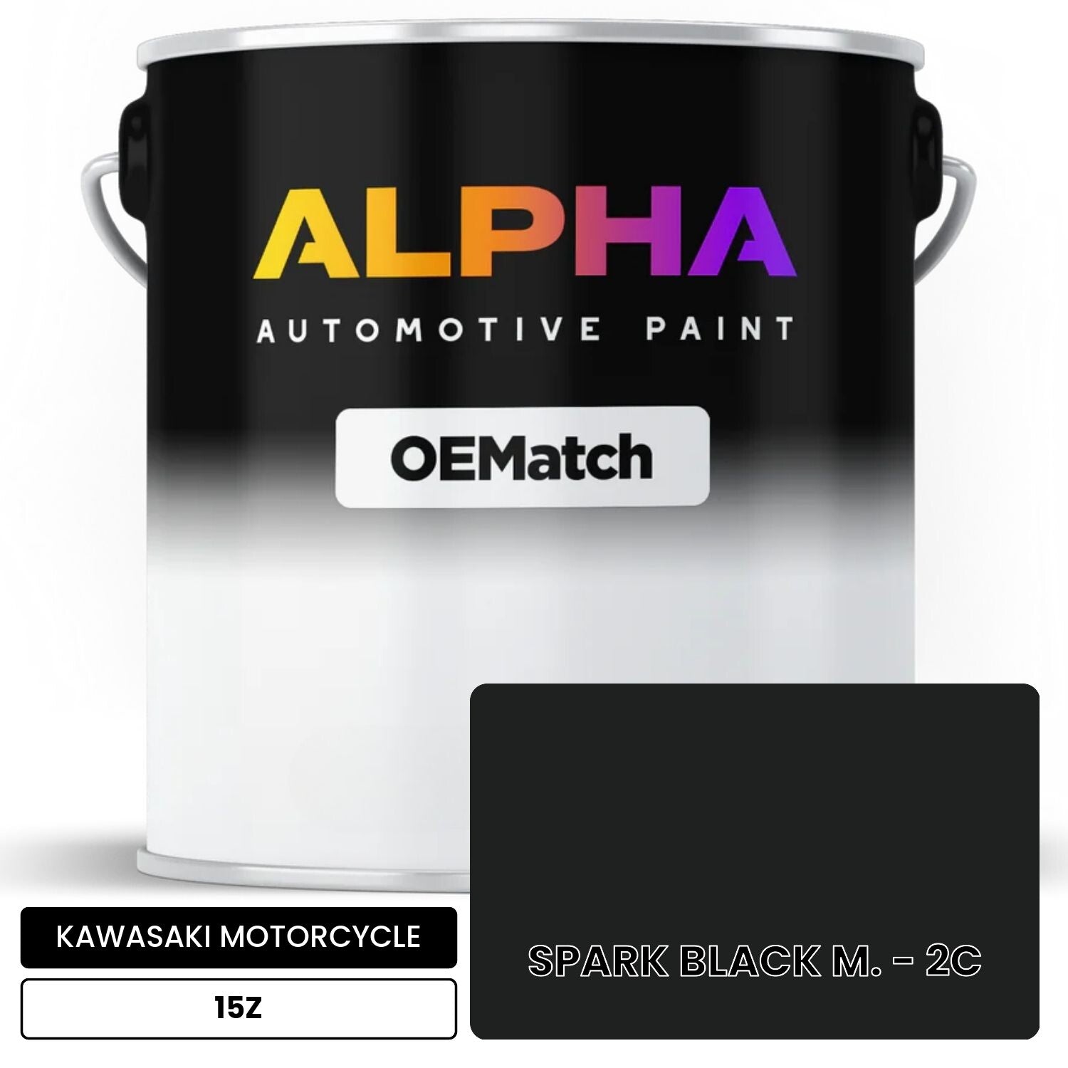KAWASAKI MOTORCYCLE SPARK BLACK M. - 2C 15Z OEMatch Basecoat