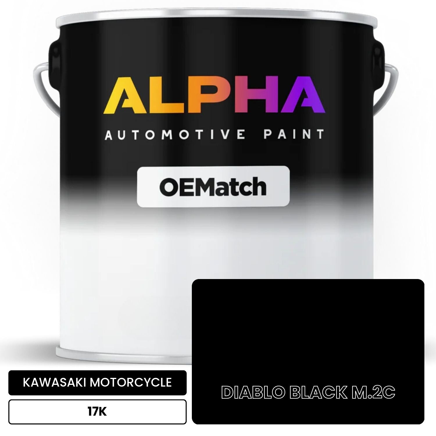 KAWASAKI MOTORCYCLE DIABLO BLACK M.2C 17K OEMatch Basecoat